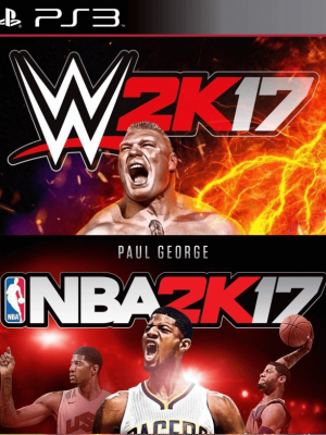 2 juegos en 1  WWE 2K17 mas NBA 2K17 PS3 